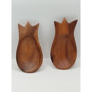 Vintage Monkey Pod Wood Pineapple Bowl Acacia Woods 8.5x4.5x1.5"